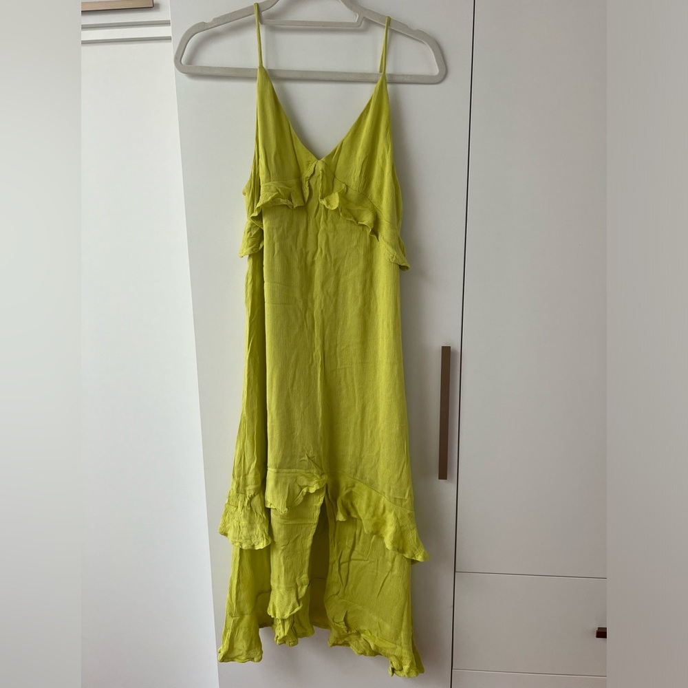 Lime green lulus tie back dress